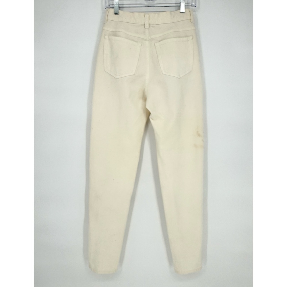 Vintage Escada Sport High Rise Tapered Leg Cream Ivory White Jeans Gold - Picture 2 of 13